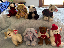 Ty Attic Treasures Lot of 7 Beanbag Plush Animals w/ Tags, 1993 Vintage picture