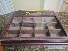 Vintage REXALL General Store Fountain Pen Wooden Display Case 