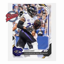 Derrick Henry 3rd All-Time Rushing TDs 2026 NFL Topps NOW Card 7 Presale picture