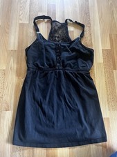Hofish Black Lace Trim Maternity Tank Top with Empire Waist picture