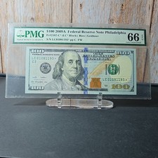 PMG graded 66 EPQ 2009A $100 Federal Reserve STAR Note Philadelphia Uncirculated picture
