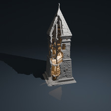 Romanesque Temple Bell Tower | Wargame Terrain | 1 Multi-Piece | FDM printed picture
