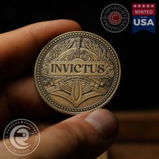Invictus Coin | EDC Reminder Coins |  I'm the Master of My Fate | Gift Medallion picture