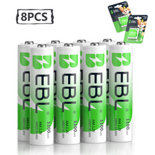 EBL 8 Packs Rechargeable AAA Batteries 1100mAh 1.2V Ni-MH Triple A Battery NiMH picture