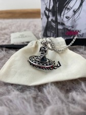 Vivienne Westwood x Nana Large Orb Pendant Necklace Platinum Black picture