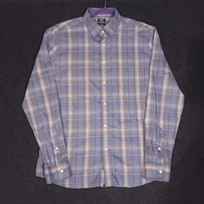 Faherty Reserve The Movement Shirt Mens Large Blue Plaid Performance Stretch picture