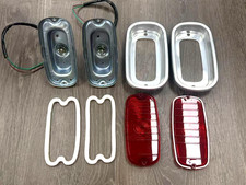 1960–1966 Chevy GMC Pickup Fleetside Tail Light Assembly & Bezels LH RH C10 K10 picture