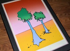 Rare PETER MAX Signed Numbered LIFE ON A YELLOW PLANET 1979 Serigraph, Frame COA picture