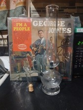 Vintage 13 inch glass bong thumb carb on side picture