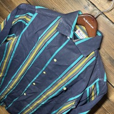 VTG 50s 60s Stylocrat Kaynee Sanforized Long Sleeve Shirt Mens Striped Western M picture