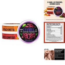 LyvWel 225mg Caffeine Pouches, Guarana-Powered Energy Pouches, Nootropic picture