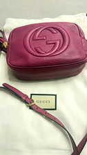 Gucci Purple Pebbled Soho Disco Crossbody Tassel Logo Gold HW Dust Bag picture