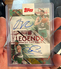 2025-26 Topps Motif Legends of the Court Dual auto Jayson Tatum Paul Pierce /5 picture