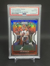 2020 Panini Prizm - Joe Burrow Red White Blue Rookie #307 PSA 10 Gem Mint picture