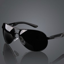 Retro HD Polarized Sunglasses Men Pilot Metal Outdoor Driving Eyewear Glasses picture