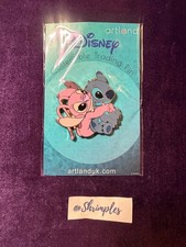 DISNEY PIN STITCH & Angel Artland UK Collectible Pin Hug LE NEW on Card picture