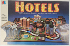 ✅ Vintage 1987 Milton Bradley HOTELS Board Game 3D Real Estate 100% Complete picture