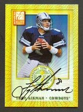 TROY AIKMAN 2000 DONRUSS ELITE PASSING THE TORCH COWBOYS AUTO AUTOGRAPH SP /100 picture