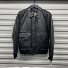 Wilsons Leather Bomber Jacket Mens S Black A-2 Flight Jacket $245 Retail BNWT picture