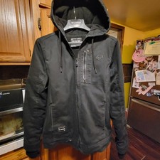 Fox Racing Black Denim Jacket With Hood Mens Small  picture