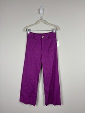 Nwt Maeve the Colette Wide Leg Pants Women Size 00 Berry Purple Anthropologie picture