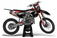 Honda CRF Motocross Graphics Kit Dirt Bike Decals CRF CR XR - Osdel Black picture