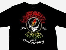 Grateful Dead Shirt T Shirt Vintage 1985 20th Anniversary 1965-85 GD SYF Wings L picture