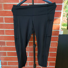 Athleta Ultimate Stash 7/8 Tight Leggings Black Women’s L Regular w/Pockets picture