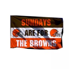 Sundays Are For The Cleveland Browns Flag 3X5 Flag Man Cave . picture