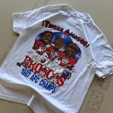 Vintage 80s Denver Broncos Three Amigos T-shirt reprint VK14334 picture