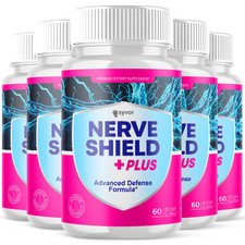 (5 Pack) Nerve Shield Nootropic All Natural NerveShield Supplement 300 Capsules picture