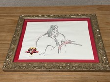 Disney Cruella De Vil Daniel St Pierre Signed Villains Sketch Framed VintageArt picture