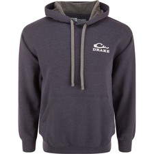 DRAKE Men's The Waterfowl Company Logo Night Sky Navy Heather Hoodie picture