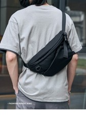 Large Waterproof Black Waist Bag Fanny Pack For Men Hip Bum Chest Bag picture