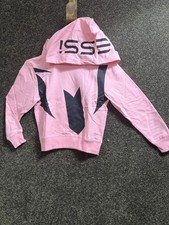 NWT Girls Messi Light Pink #10 Pullover Hoodie picture