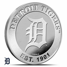 1 oz MLB Detroit Tigers Silver Round (BU) picture