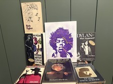 Bob Dylan Signed books (2) by Paul Williams, & John Lennon Book Lot + bonus Art picture