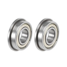 F6900ZZ Flange Ball Bearing 10x22x6mm Shielded Chrome Bearings 2pcs picture