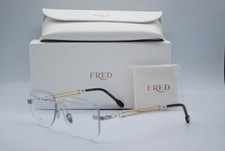 NEW FRED FG50066U 016 SHINY PALLADIUM AUTHENTIC EYEGLASSES FRAME 58-13 picture