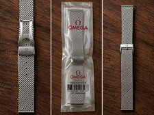 20mm OMEGA Milanese Mesh Bracelet Stainless Steel Deployment, Reviews attached. picture