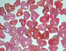 88 pcs LOT Rhodochrosite Gemmy Hearts deep red from Argentina * Bulk * A+ picture