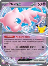 Mew ex Holofoil ME: 30th Celebration [30C - 066/128] Pokemon Double Rare LP picture