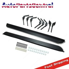 New 2pc Running Boards Side Steps Fit Chevrolet Suburban 2021-2027 Black Chrome picture