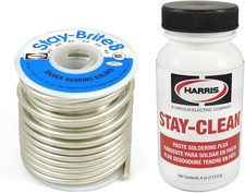 Harris Solder Kit SB861 & SCPF4 - Stay-Brite #8 Silver Bearing Solder with Flux picture