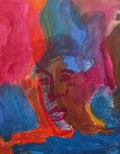 Original Abstract Acrylic Painting  on Canvas 16x20 picture