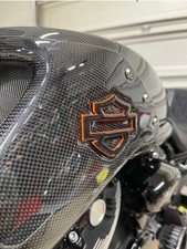 CVO Emblems 2 pcs Orange&Black Puffy Glosy Custom CVO Fuel Tank Badge 4