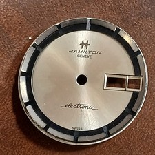 1976 Hamilton Electronic Swiss Made Polaris  28mm Dial With Day Date Silver NOS  picture