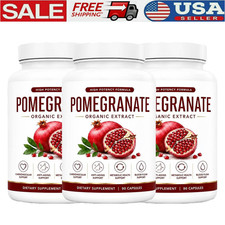 3x Alevia Organic Pomegranate Extract Capsules Natural Antioxidant Supplement picture