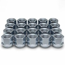 Chrome Plated Open-End Bulge Acorn Wheel/Lug Nuts, M14x1.5, 19mm Hex, Qty 5x picture