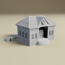 Railway Station Station Detailed 28mm, 20mm, HO or 15mm wargaming terrain WWII picture